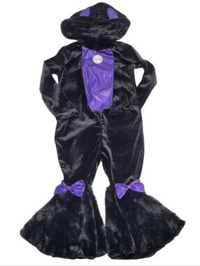 Spirit Halloween Toddler Black Kitty One Piece Costume Hooded Jumpsuit Unisex T2